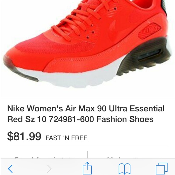 Nike Air Max 90 Ultra Essential 724981-600 size 8 - Picture 5 of 6